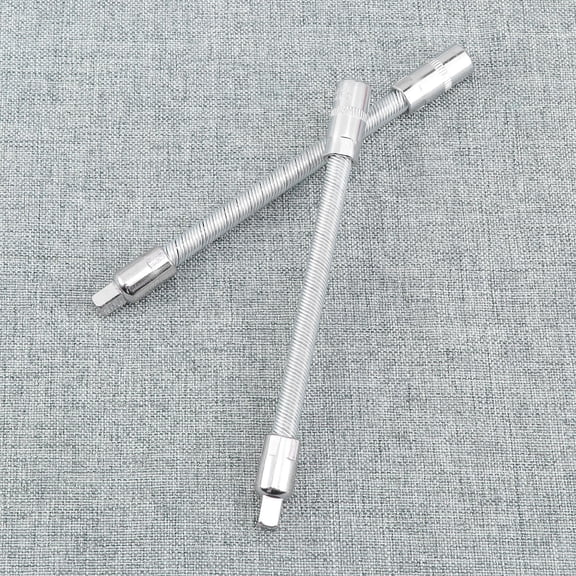 WHAMVOX 2PCS 1/4 Inch Socket Wrench Post Elastic Extension Rod Socket Wrench Accessories(Silver)