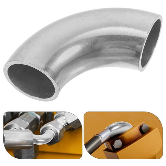 WHAMVOX 2PCS Angled Elbow Stainless Steel Elbow Splitter Pipe Connector Car Modified Elbow Pipe Piping Connector
