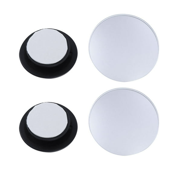 WHAMVOX 2PCS Curvature 360 Degree Adjustment Small Circular Mirror Automotive Rearview High Definition Glass Mirror