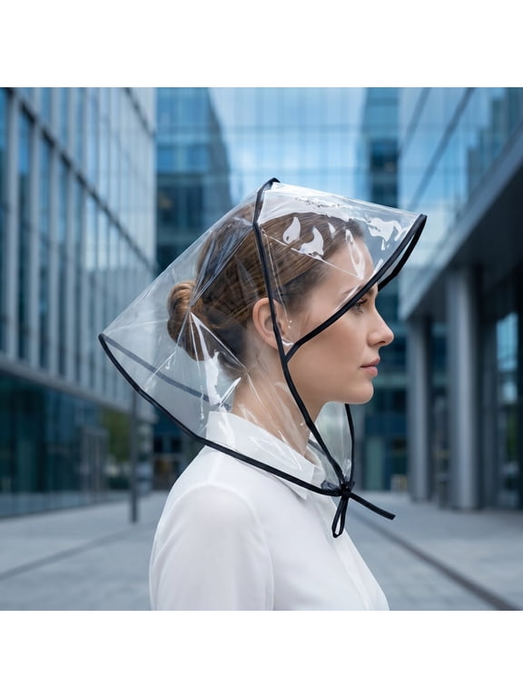2PCS Waterproof Cap For Women Plastic Rain Bonnet