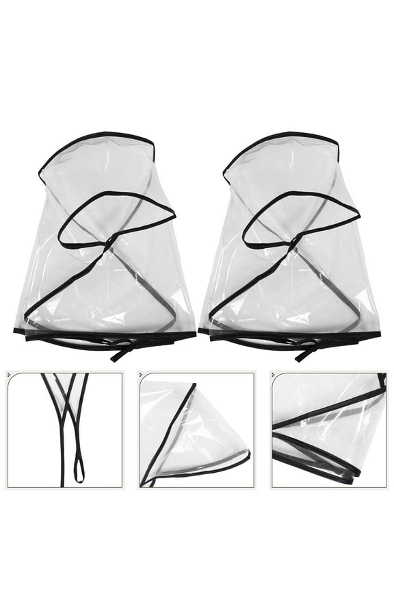 2PCS Waterproof Cap For Women Plastic Rain Bonnet