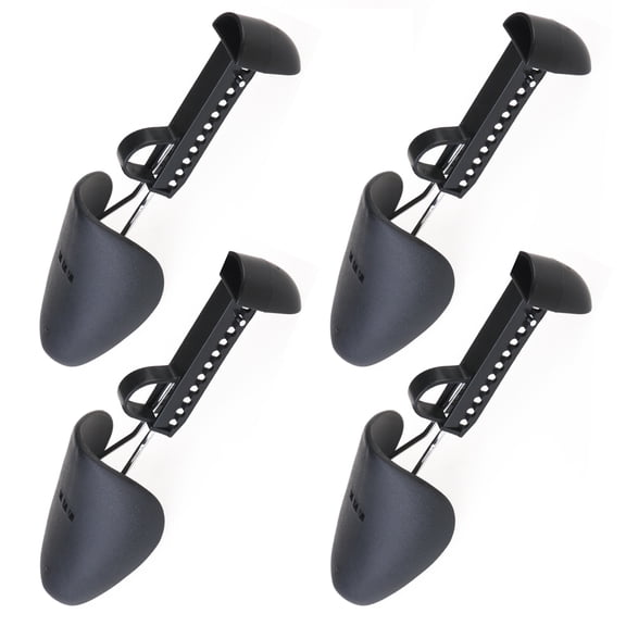 WHAMVOX 2 Pairs Adjustable Shoe Tree for Men, Plastic and Metal, Black Color