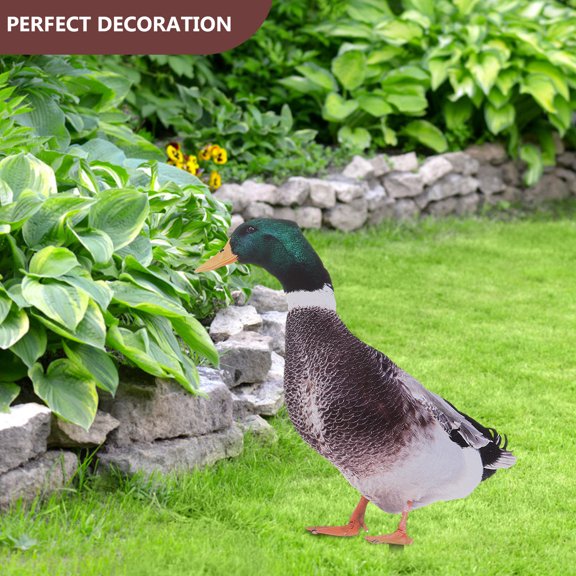 WHAMVOX 2Pcs Acrylic Art Duck Statue Decorative Ornament for Outdoor Garden and Lawn