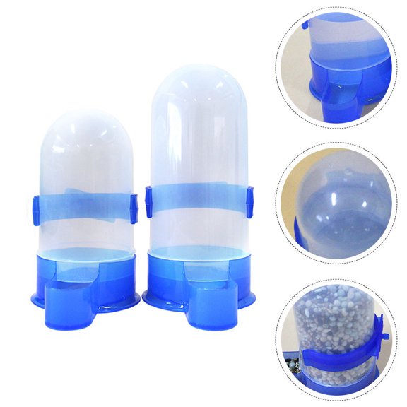 WHAMVOX 2Pcs Birds Water Dinking Feeder Automatic Water Machine Pet Cage Accessory