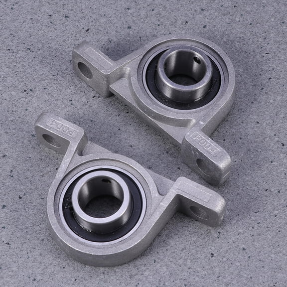WHAMVOX 2Pcs Block Flange Bearing Zinc Alloy Silver 20mm Inner Diameter 10 x 5.5 x 2.2