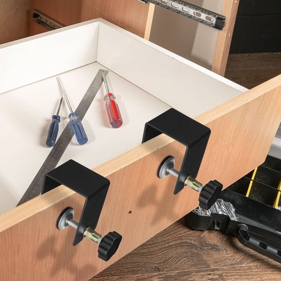 WHAMVOX 2Pcs C Clamps for Woodworking Tools Drawer Mounting Clips 7.50X6.50X5.00CM