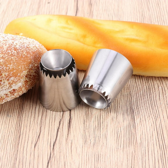 WHAMVOX 2Pcs Cake Decorating Tips Sphere Tips Stainless Steel Icing Piping Nozzles Tips for Pastry Cake Fondant Cupcake