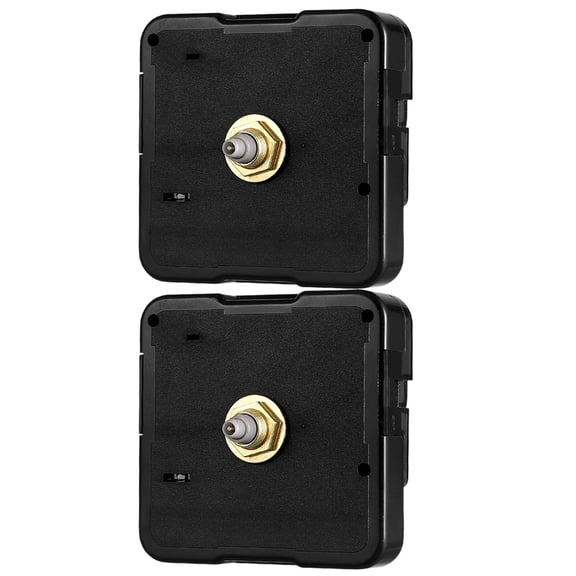 WHAMVOX Professional Clock Mechanism, Black Plastic, Easy Installation, for Clock Use, 2Pcs