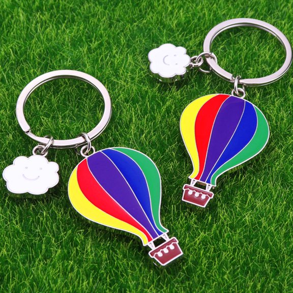 WHAMVOX 2Pcs Cute Keychain Hot Air Balloon Fashionable Appearance Women Men