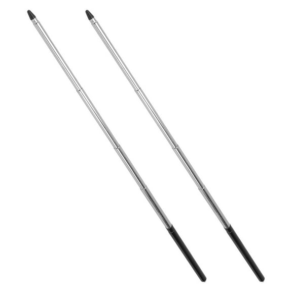 WHAMVOX 2Pcs Cylindrical Black Stainless Steel Telescoping Pointer for Classroom and Exhibition Indication