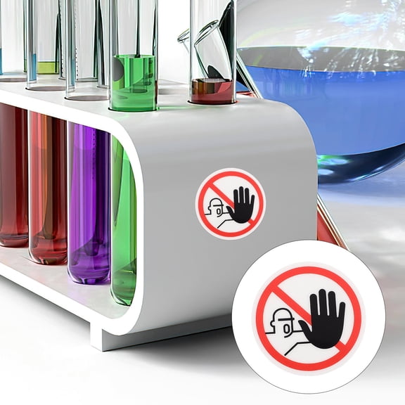WHAMVOX 2Pcs Do Not Touch Symbol Sign Self Adhesive Warning Sticker Safety Label Signs