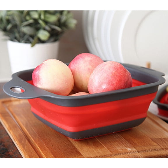 WHAMVOX 2Pcs Folding Strainer Basket Fruit For Food Preparation