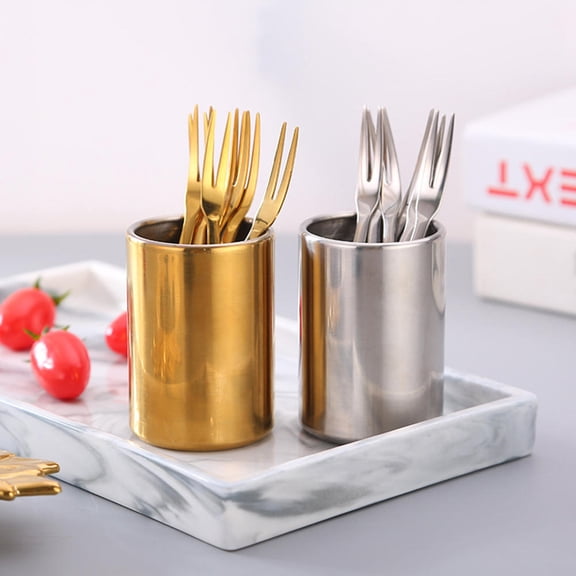 WHAMVOX 2Pcs Fork Storage Storage Bin Tableware Cylinder Adorable Bucket