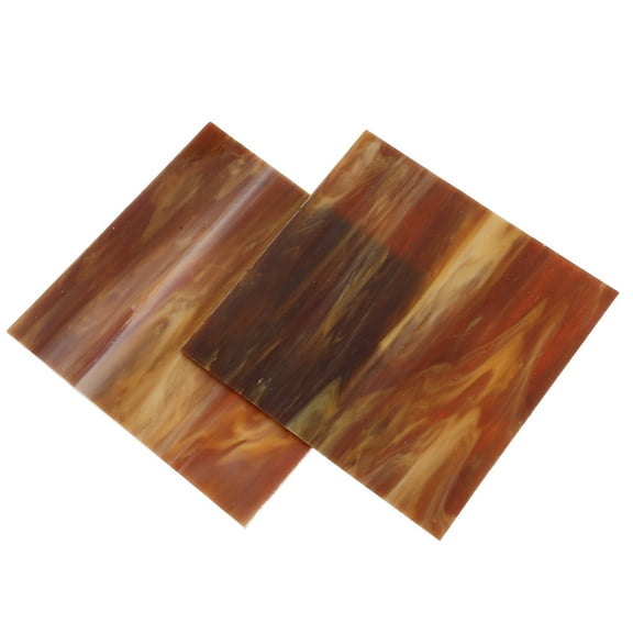 WHAMVOX 2Pcs Glass Tiles for Crafts Glass Sheets Stained Glass Pieces Decorative Piece for DIY Making