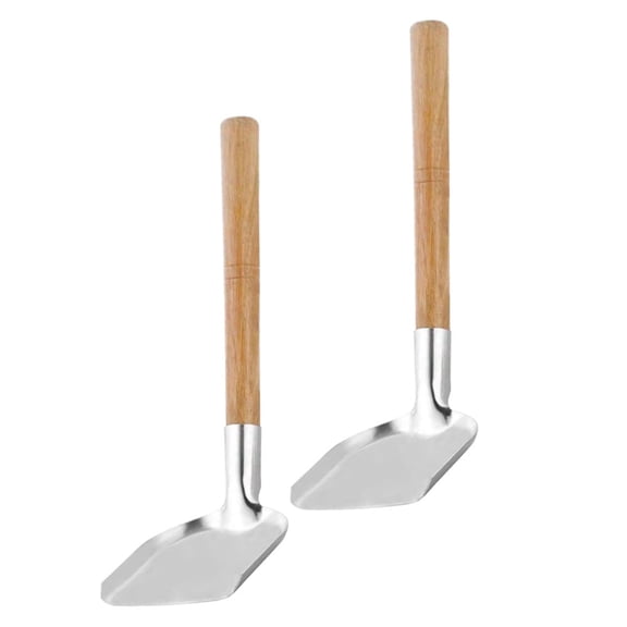HEANUJJ Small Metal Cooking Utensils Set 2 Pack Stainless Steel with Ergonomic Handles Kitchen Tools