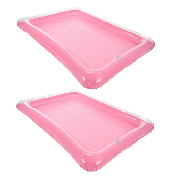 WHAMVOX 2Pcs Inflatable Floating Pool Tray For Ice Cooling And Party Decoration Rectangular Shape 58X42X12In