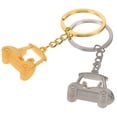 thumbnail image 1 of WHAMVOX 2Pcs Key Ring Delicate Design Metal Keychain for Golf Cart Theme, 1 of 8