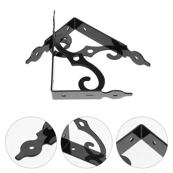 WHAMVOX 2Pcs Metal Wall Shelf Brackets Heavy Duty Floating Shelf Support Rack