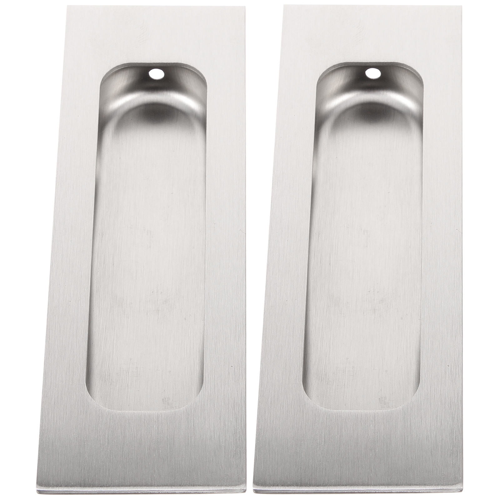 WHAMVOX 2Pcs Modern Minimalist Recessed Door Pull Handle for Kitchen Renovation 4.72X1.57X0.43In