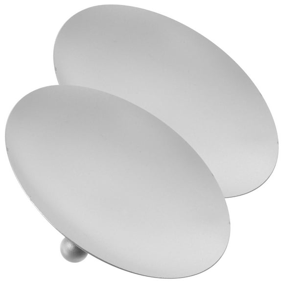 HEANUJJ Whamvox 2pcs Modern Simple Tall Pillar Candle Holders Silver Iron Ideal for Housewarming Birthday Table Decor