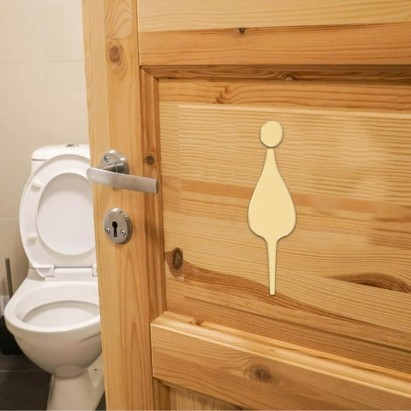 WHAMVOX 2Pcs Restroom Signs Acrylic Men And Women Restroom Door Signs Bathroom Signs Door Signs For Business Office Public Door