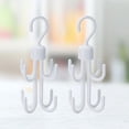 thumbnail image 1 of WHAMVOX 2Pcs Rotating Hook Hangers For Closet Organizer With Eight Claw Design In Polystyrene, 1 of 8