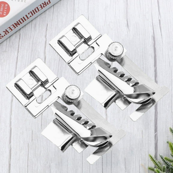 DECORNIJIA WHAMVOX 2Pack Universal Sewing Machine Feet Set Rolled Hemmer Foot Household