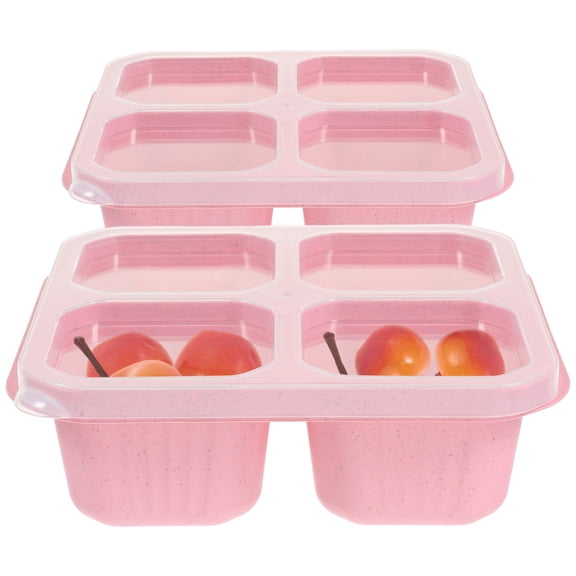 HEANUJJ 2-Pack Snack Container with Compartments, Serving Tray for Snacks and Small Food Storage