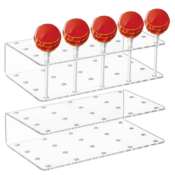 WHAMVOX 2Pcs Stable Acrylic Cake Pops Stand for Elegant Table Settings in Square Shape