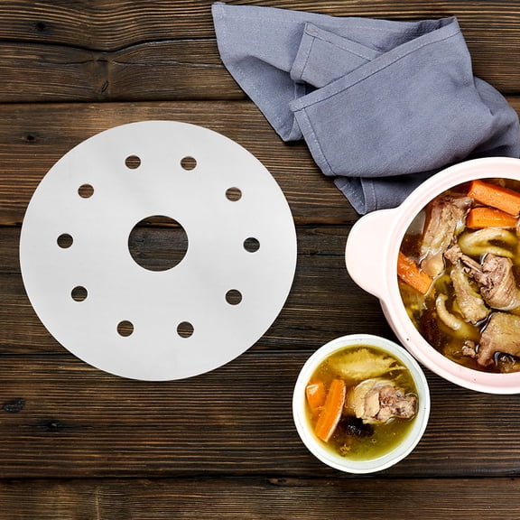 WHAMVOX 2Pcs Stainless Steel Plate Cookware Heat Diffuser Cooker Heat Conducting Disc