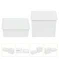 thumbnail image 1 of WHAMVOX Storage Bin With Lids White Plastic PP 2Pcs 6.7x5.8in, 1 of 8