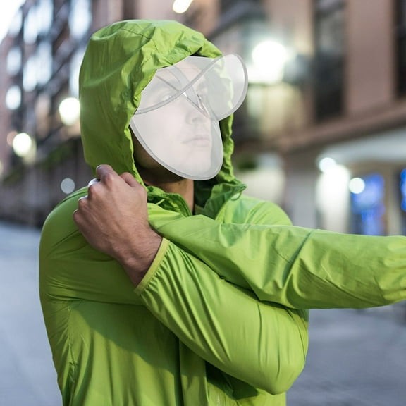 WHAMVOX 2Pcs Transparent Hat Brim Replaceable Hat Shield Raincoat Cap Brim Rain Poncho Accessory