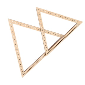 WHAMVOX Triangle Knitting Machine Khaki Wood for Tapestry and Wall Hanging Crafts 2Pcs