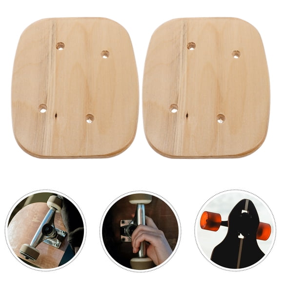 WHAMVOX 2Pcs Light Yellow Maple Skateboard Decks for Custom Art and DIY Designs