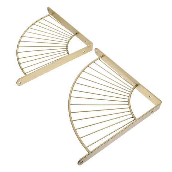 WHAMVOX 2Pcs Wall Mounted Shelf Supports Iron Triangle Shelf Brackets for Bathroom Kitchen Bedroom Office