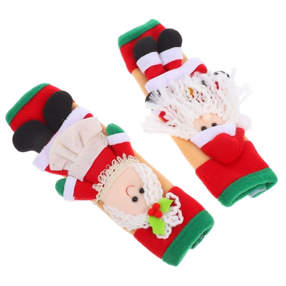 WHAMVOX 2Pcs Xmas Microwave Handle Cover Rectangular Shape for Dishwasher Handles 9.1x5.9x0.4in