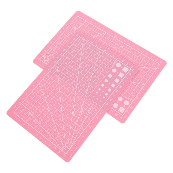 SEWCHICS Paper Cutting Board Pink PVC For Crafting 2Set 8.25X5.70X0.04In