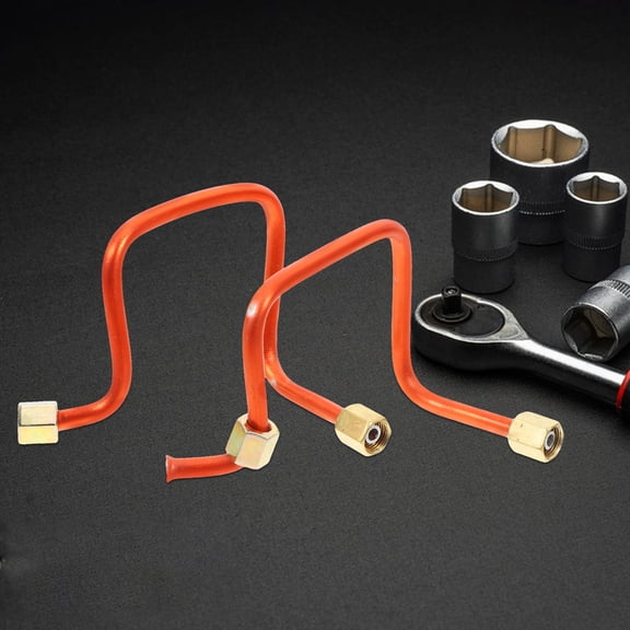 SKISUNO 2Pcs Aluminum Air Compressor Connecting Tube Golden Lightweight Sturdy Replacement Parts