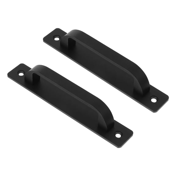 KHBUAB 2Pcs Black Aluminum Alloy Drawer Knobs Comfortable Grip Cabinet Door Handles