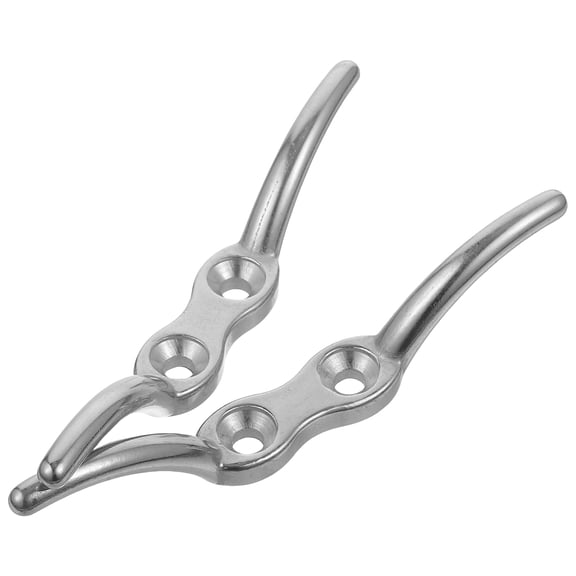 WHAMVOX 2pcs 4 Inch Stainless Steel Boat Dock Cleat Marine Rope Line Anchor for Yacht Deck Hardware