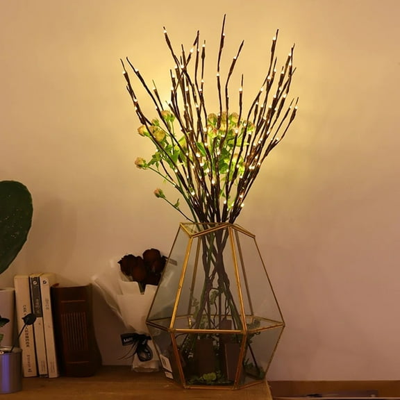 WHAMVOX 2pcs Branch Lights 20 LED Lights Tree Lights for Home Christmas Decoration without Battery