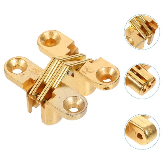 WHAMVOX 2pcs Cabinet Hinge Replacement Barn Door Hinge Zinc Alloy Silver for Replacement Smooth Operation