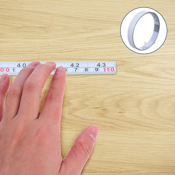 WHAMVOX 2pcs Carbon Steel Miter Inch Track Tape Measure Adhesive Metric Inch Scale Ruler