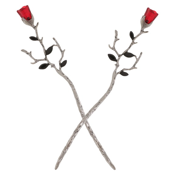 WHAMVOX 2pcs Chinese Traditional Hair Sticks Retro Hairpin Rose Flower Hair Stick Flower Chopsticks For Buns Vintage Hair Stick Women Hair Stick