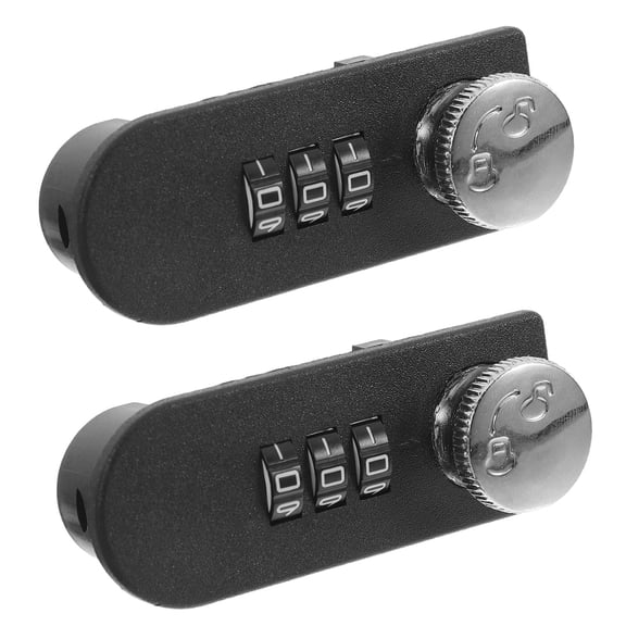 WHAMVOX 2pcs Combination Lock for Desk Drawers Keyless Cabinet Lock with Password Protection Easy to Install, Office 3-Password Combination-Locks