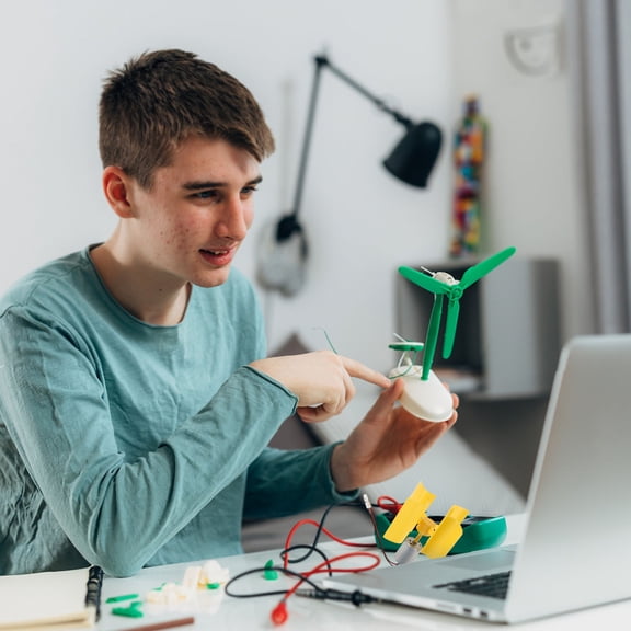 WHAMVOX 2pcs Compact Wind Generator Vertical Small Wind Generator Practical Wind Generator Small Wind Motor Educational Science Scientific Prop