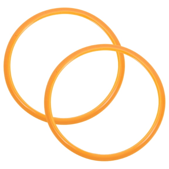 YSNOOWE 2-Pack Orange Silicone Pressure Cooker Gaskets with Easy Fit Aluminum Lid Seals for Secure Cooking