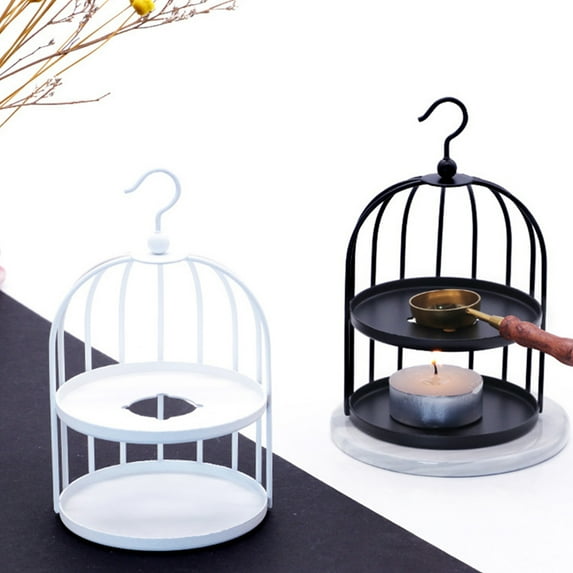 WHAMVOX 2pcs Decorative Birdcage Wax Melting Stove Wax Seal Warmer Kit for DIY Projects present Packaging and Invitations Iron Portable for Home and Office Use