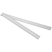 KHBUAB 2Pcs Professional Stainless Steel Engineer Scale Ruler with Clear Markings and Storage Hole for Easy Use