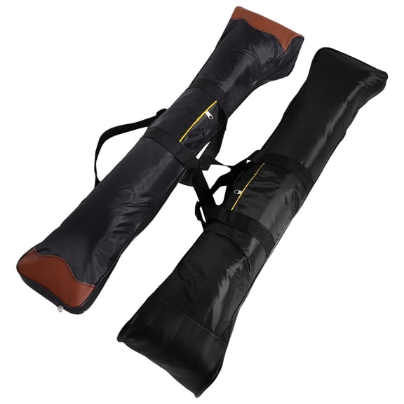 ROMANSENTIAL 2Pcs Durable Erhu Box Instrument Pack Black with Backpack Straps and Handle for Home